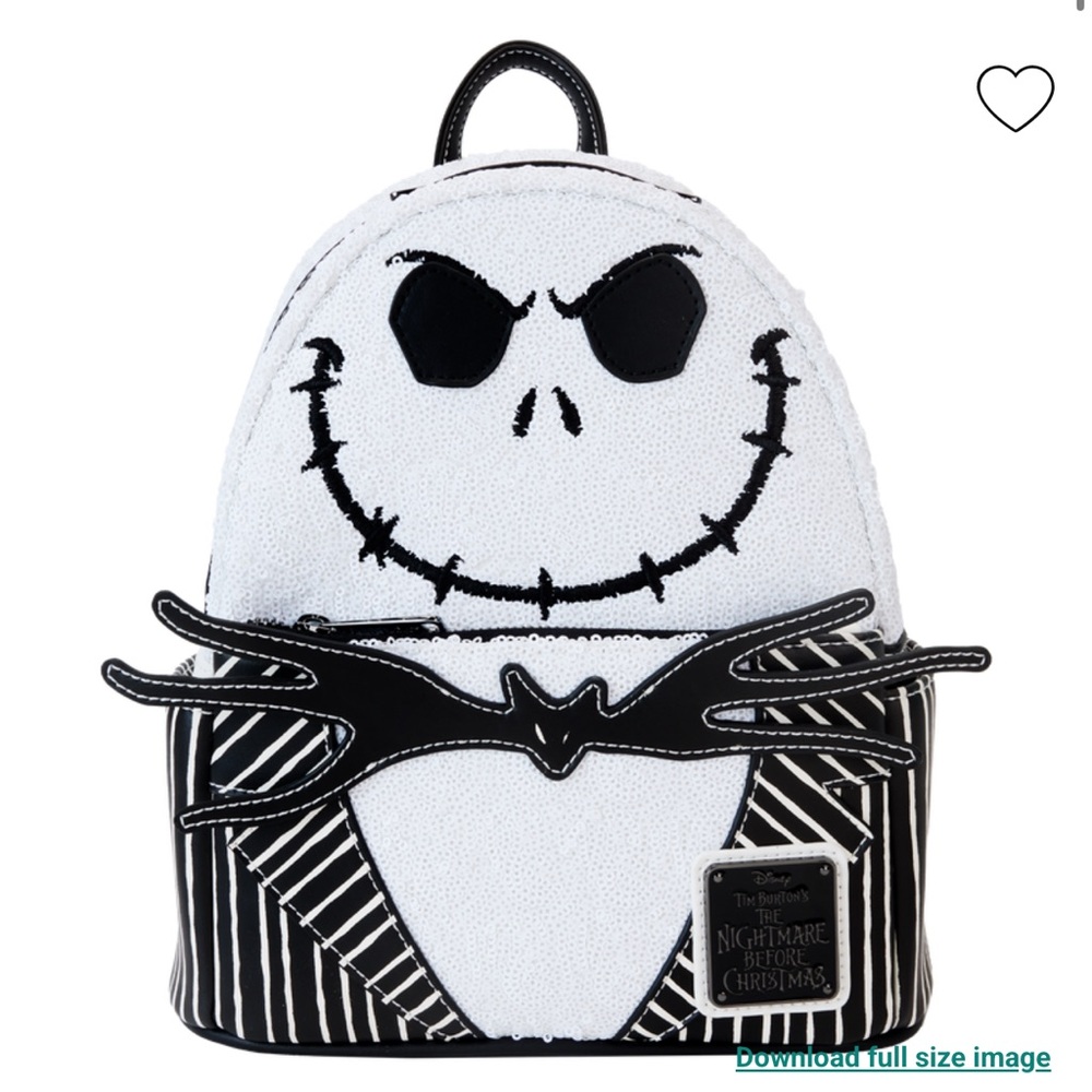 Loungefly Nightmare Before Christmas Jack Skellington Sequin Mini Backpack